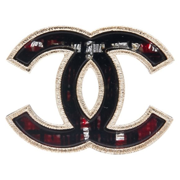 CHANEL Black Logo Brooch - Picture 1 of 4